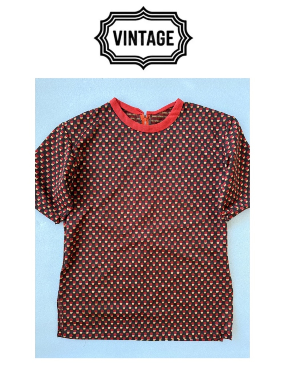 Vintage 70s Handmade Ice Cream Top